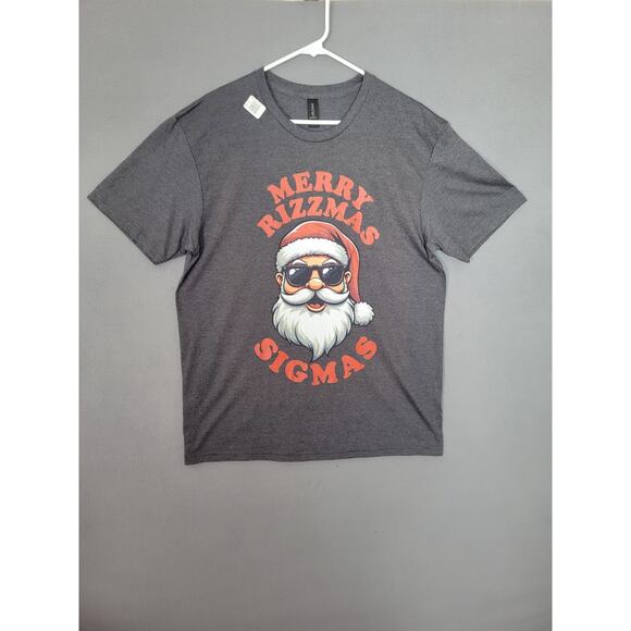 Merry Rizzmas Shirt Sigmas Gen-Alpha T-Shirt Mens Large - Picture 1 of 7